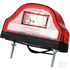 Kramp LA41001 Éclairage de plaque d'immatriculation rouge LED, 12-24V, 101x58.5x59.6mm, Kramp
