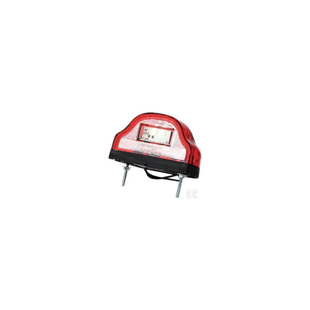 Kramp LA41001 Éclairage de plaque d'immatriculation rouge LED, 12-24V, 101x58.5x59.6mm, Kramp