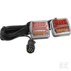 Kramp LA60048 Jeu de lumière LED, 12-24V, bot-on arrière, câble de 12,5m, Kramp