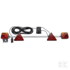 Kramp LA91270KR Panneau lumineux 12V 1-1,6m, câble 12m, fiche 7 broches avec prise 7 broches