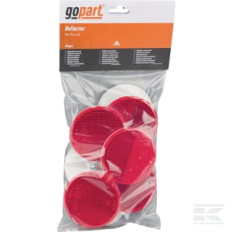 gopart LA75021 Catadioptre rond rouge Ø75mm tige filetée