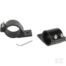 Kramp LA100BK11 Support de fixation pour éclairage de véhicule, collier de serrage de 54 mm pour tube, aluminium/acier inoxyd