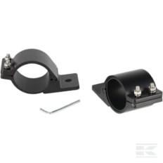 Kramp LA100BK12 Support de fixation pour éclairage de véhicule, collier de serrage de 60 mm pour tube, aluminium/acier inoxyd