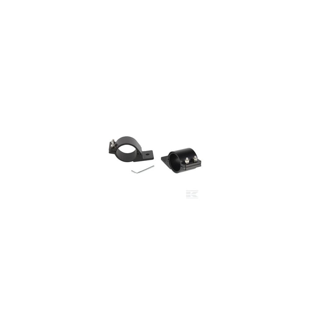 Kramp LA100BK12 Support de fixation pour éclairage de véhicule, collier de serrage de 60 mm pour tube, aluminium/acier inoxyd