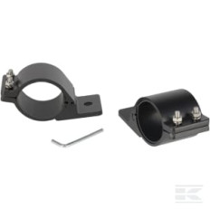 Kramp LA100BK13 Support de fixation pour éclairage de véhicule, collier de serrage de 76 mm pour tube, aluminium/acier inoxyd