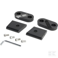 Kramp LA100BK14 Support de fixation pour éclairage de véhicule, à boulonner, en aluminium/acier inoxydable