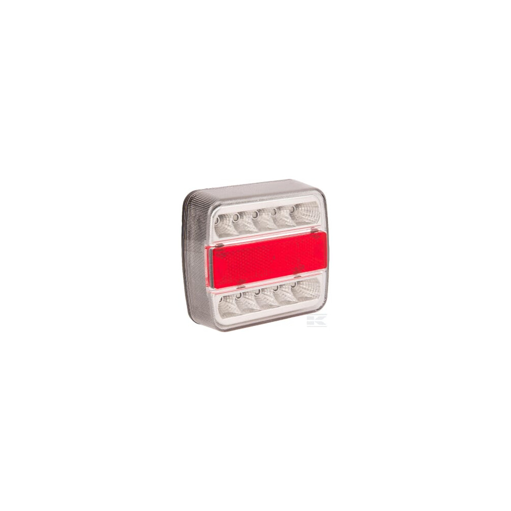gopart LA99200GP Feu arrière LED, 1W, carré, 12V, 106x100x98mm, 5 fiches, 18 LED's, gopart