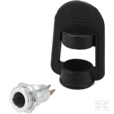 Kramp BS2000BKR Connecteur de gyrophare en laiton + capuchon en caoutchouc (pack de 4)
