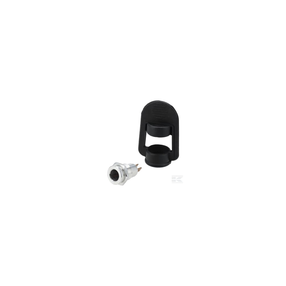 Kramp BS2000BKR Connecteur de gyrophare en laiton + capuchon en caoutchouc (pack de 4)