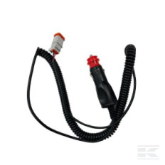 Kramp Câble à ressort 3m DT + Allume-cigare (max 25W)