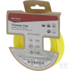 Kramp NL2415EFKR Fil de coupe Ø2,4x15m, rond, jaune, Kramp Efficiency