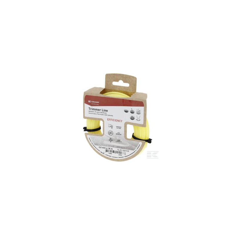Kramp NL3015EFKR Fil de coupe Ø3,0x15m, rond, jaune,Kramp Efficiency