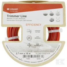 Kramp NL26515SEFKR Fil de coupe Ø 2,65mm 15m carré rouge Efficacité