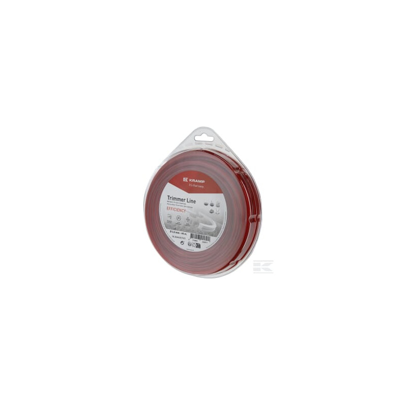 Kramp NL3044SEFKR Fil de coupe Ø 3mm 44m carré rouge Efficacité