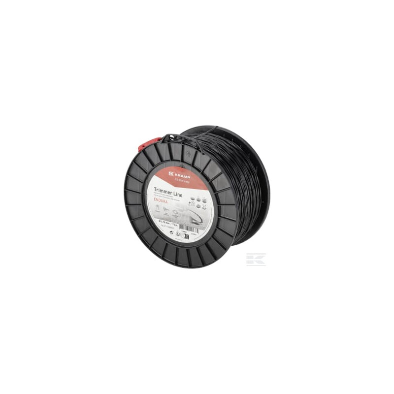 Kramp NL27173ERKR Fil de coupe Ø2,7x173m, Torsion ovale, noir, Kramp Endura