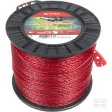 Kramp NL24437TCKR Fil de coupe D. 2.4mm 437m torsadé rouge Kramp