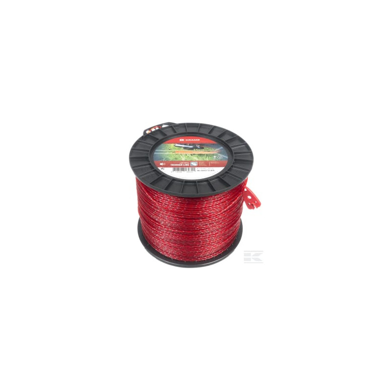 Kramp NL24437TCKR Fil de coupe D. 2.4mm 437m torsadé rouge Kramp