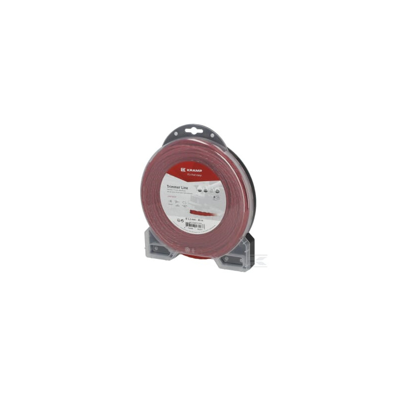 Kramp NL3346TCKR Fil de coupe D. 3.3mm 46m torsadé rouge Kramp