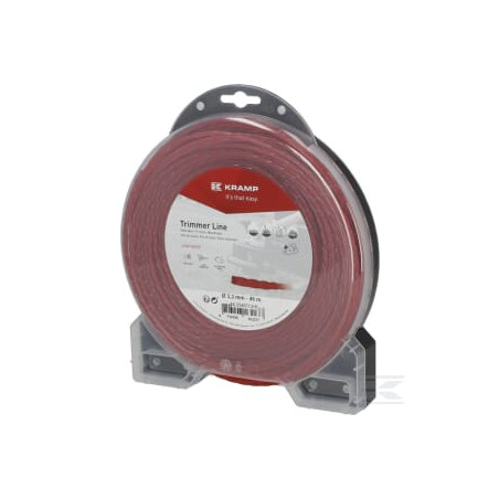 Kramp NL3346TCKR Fil de coupe D. 3.3mm 46m torsadé rouge Kramp