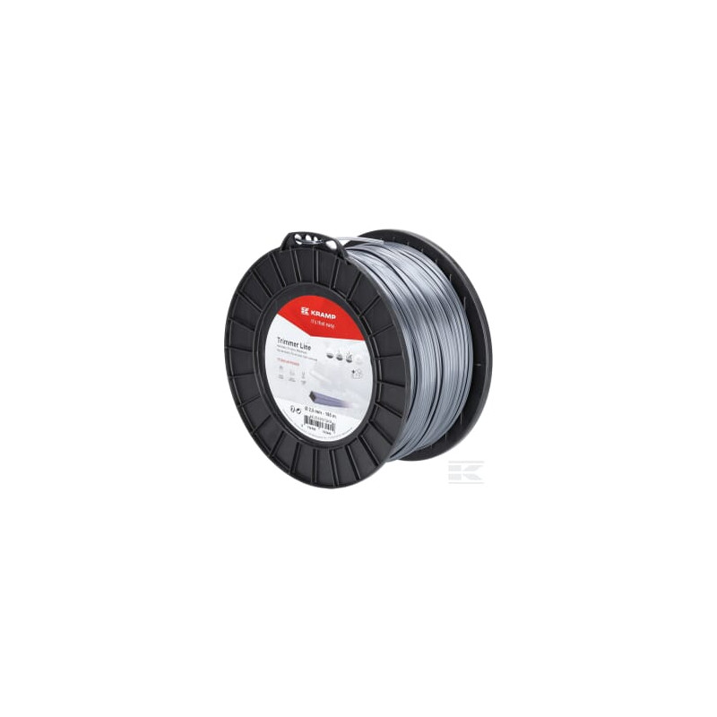 Kramp NL25185TSKR Fil de coupe D.2.5mm 185m carré Titanium Power gris Kramp