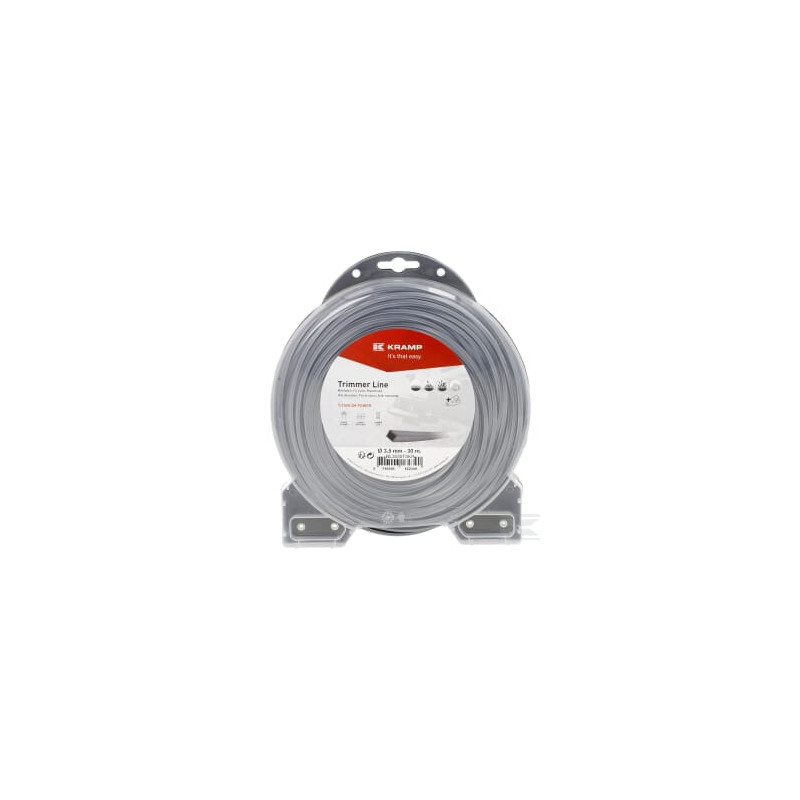 Kramp NL3530TSKR Fil de coupe D.3.5mm 30m carré Titanium Power gris Kramp