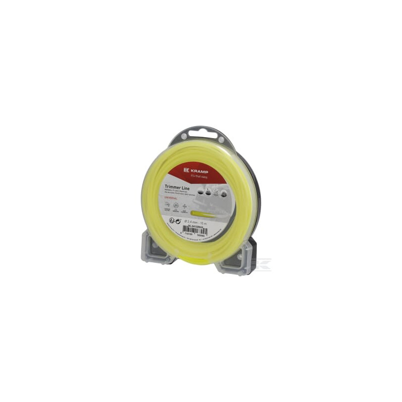 Kramp NL2415RKR Fil de coupe D. 2.4mm 15m rond jaune Kramp