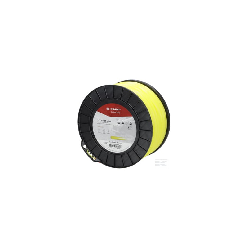 Kramp NL24264RKR Fil de coupe D. 2.4mm 264m rond jaune Kramp
