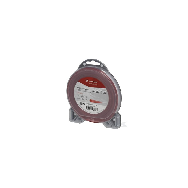 Kramp NL2015SKR Fil de coupe D. 2mm 15m carré rouge Kramp