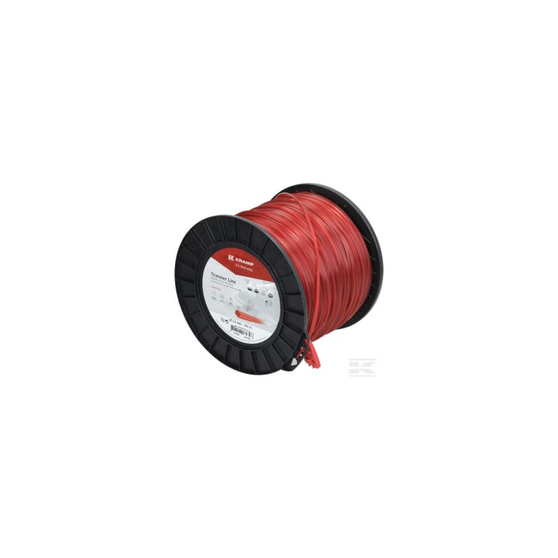 Kramp NL24343SKR Fil de coupe D. 2.4mm 343m carré rouge Kramp