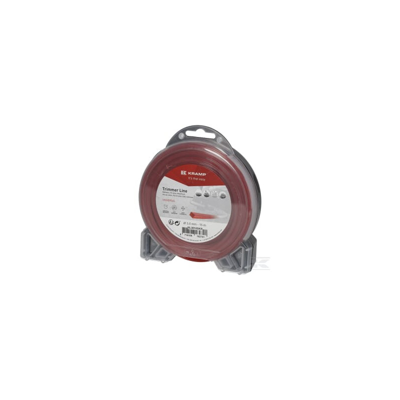 Kramp NL3015SKR Fil de coupe D. 3mm 15m carré rouge Kramp