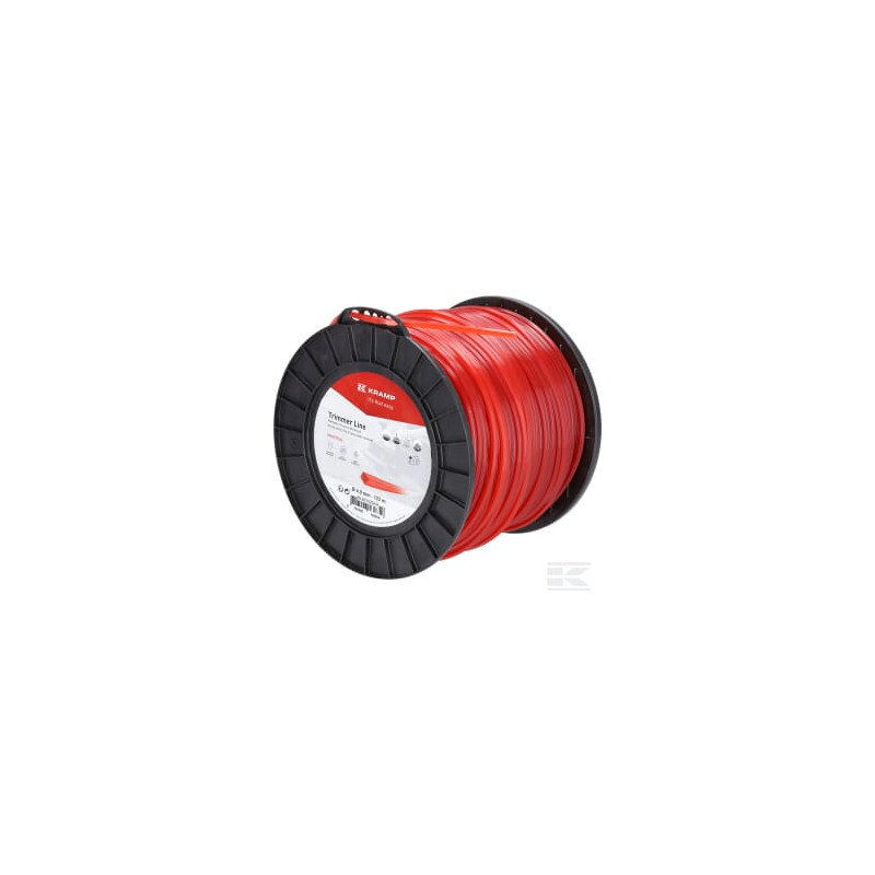 Kramp NL40122SKR Fil de coupe D. 4mm 122m carré rouge Kramp