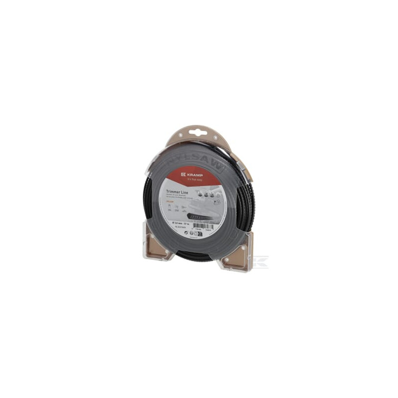 Kramp NL3037NKR Fil de coupe D. 3mm 37m carré noir Nylsaw