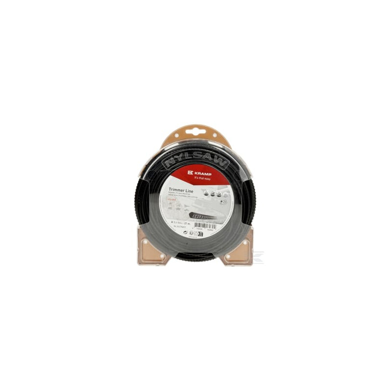 Kramp NL3527NKR Fil de coupe D. 3.5mm 27m carré noir Nylsaw