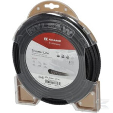 Kramp NL4021NKR Fil de coupe D. 4mm 21m carré noir Nylsaw