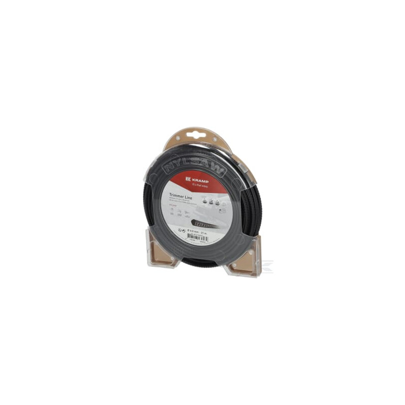 Kramp NL4021NKR Fil de coupe D. 4mm 21m carré noir Nylsaw