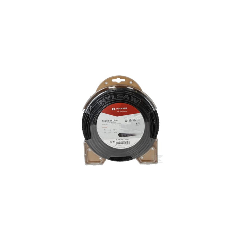 Kramp NL4516NKR Fil de coupe D. 4.5mm 16m carré noir Nylsaw