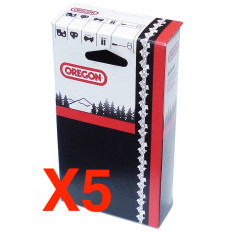 Lot de 5 chaînes tronçonneuse Oregon 50E 1,1mm 3/8"LP AdvanceCut Coupe étroite 90PX