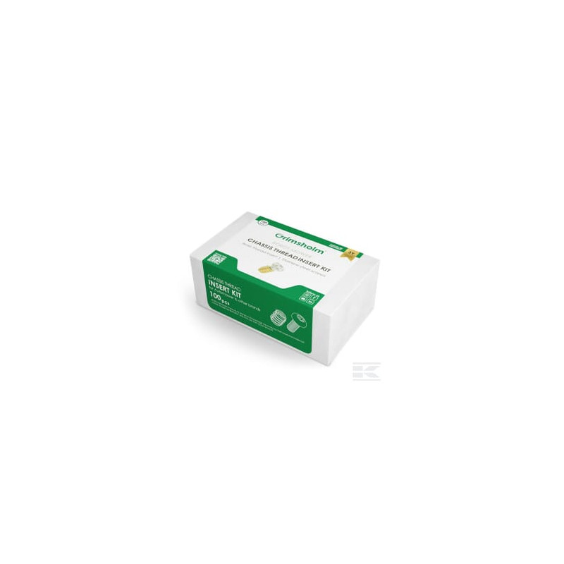 Grimsholm FGP7032 Kit d'inserts filetés pour châssis de tondeuse robot, 100x