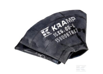 Kramp 156006TR87 Chambre à air pour jante de D. 6", 15x6.00-6, valve courbée 90° TR87,