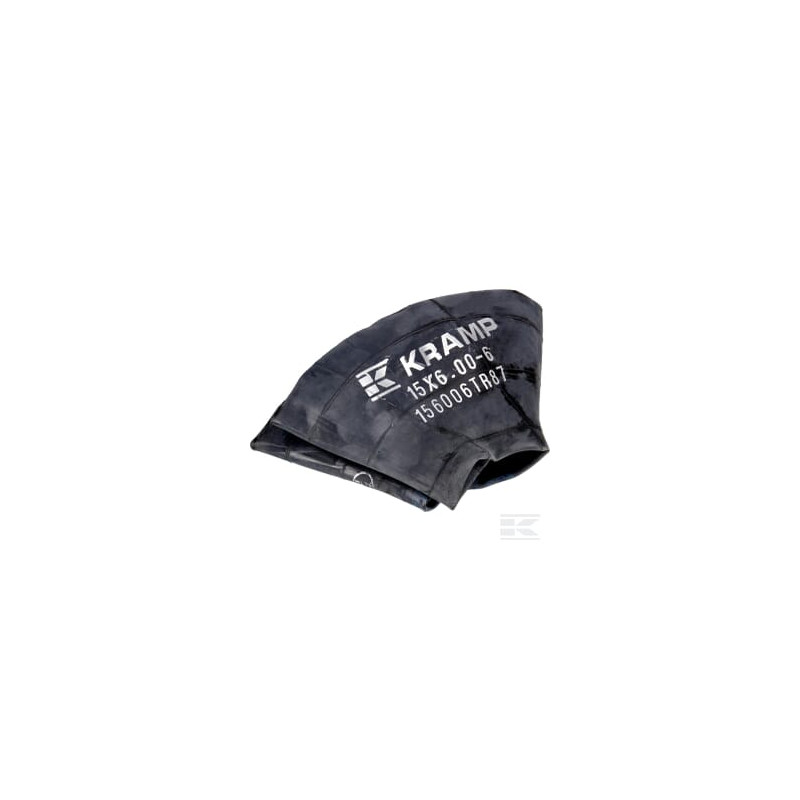 Kramp 156006TR87 Chambre à air pour jante de D. 6", 15x6.00-6, valve courbée 90° TR87,
