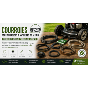 Courroies pour tondeuse & motoculture – Transmission fiable