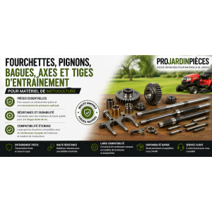 Fourchette, pignon & axe de transmission – Motoculture